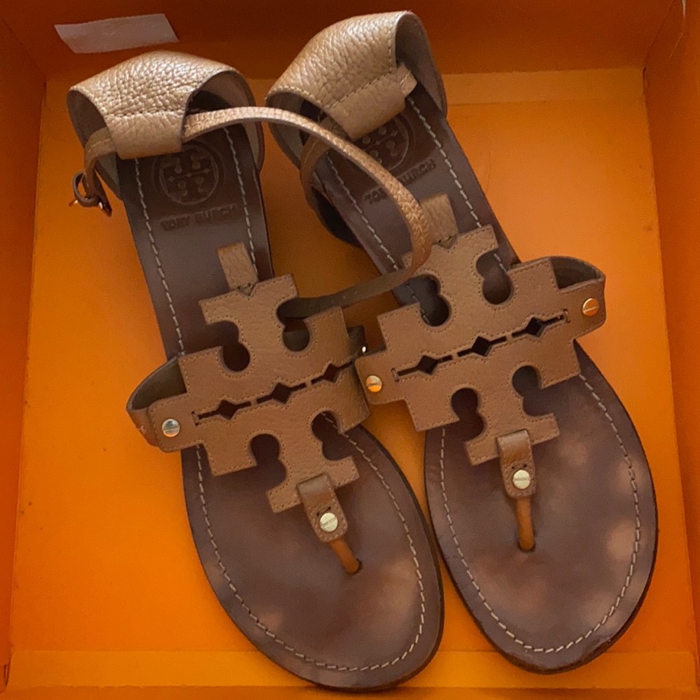 Tory Burch Tan Wedge Sandal